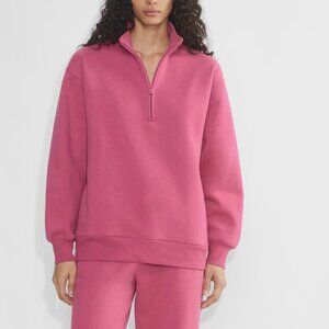 Cozy Sweatfleece Boyfriend 1/2 Zip BOLD FUCHSIA